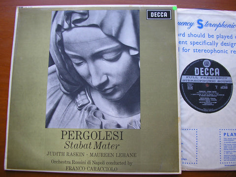 PERGOLESI: STABAT MATER     RASKIN / LEHANE / NAPLES ROSSINI ORCHESTRA / CARACCIOLO    SXL 6153