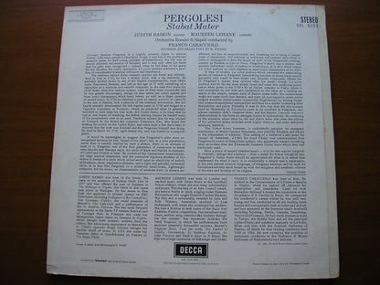PERGOLESI: STABAT MATER     RASKIN / LEHANE / NAPLES ROSSINI ORCHESTRA / CARACCIOLO    SXL 6153