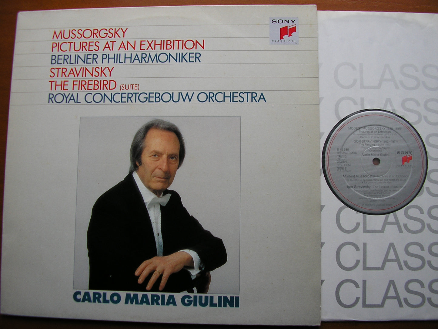 MUSSORGSKY: PICTURES AT AN EXHIBITION / STRAVINSKY: FIREBIRD Suite    GIULINI / BERLIN PHILHARMONIC / CONCERTGEBOUW ORCHESTRA    S 45935