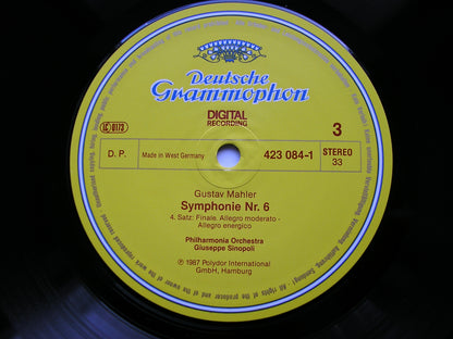 MAHLER: SYMPHONY No. 6 / SYMPHONY No. 10 Adagio    SINOPOLI / PHILHARMONIA   2 LP BOX   423 082