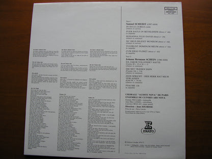 SCHEIDT: MOTETS / SCHEIN: PSALMS   CHORALE AUDITE NOVA / JEAN SOURISSE    STU 71196