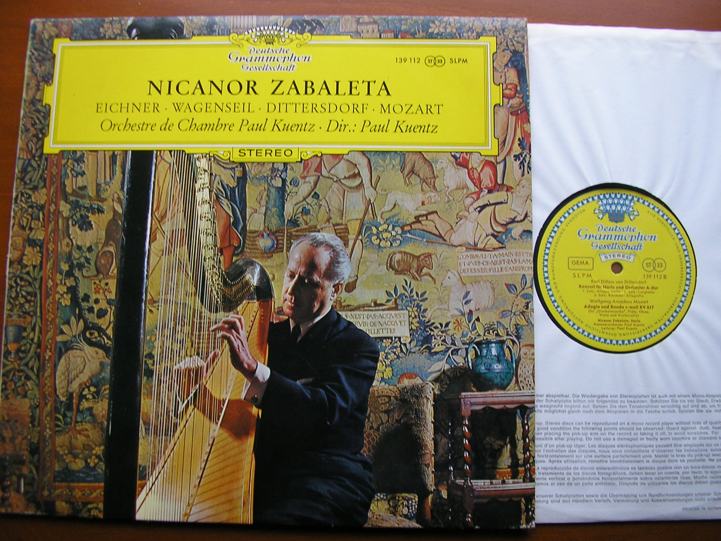 HARP CONCERTOS: EICHNER / WAGENSEIL / DITTERSDORF / MOZART: ADAGIO & RONDO K617    ZABALETA / KUENTZ CHAMBER ORCHESTRA / KUENTZ  139 112