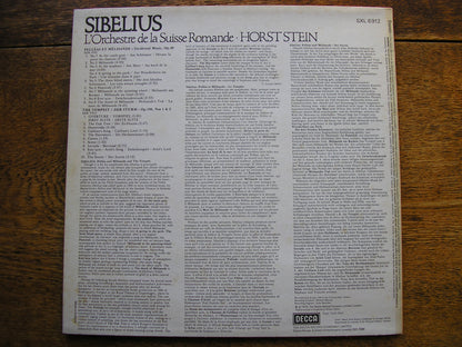 SIBELIUS: PELLEAS & MELISANDE / THE TEMPEST    HORST STEIN / SRO    SXL 6912