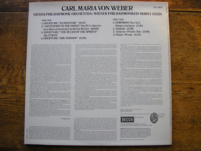 WEBER: SYMPHONY No. 1 / THREE OVERTURES / INVITATION TO THE DANCE   STEIN / VPO   SXL 6876