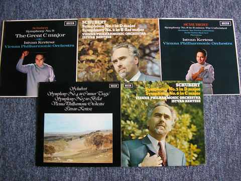 SCHUBERT: THE SYMPHONIES / THREE OVERTURES   KERTESZ / VIENNA PHILHARMONIC   5 LP SET