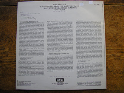 SIBELIUS: FOUR LEGENDS FROM THE KALEVALA   HORST STEIN / SRO   SXL 6973