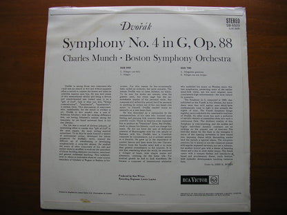 DVORAK: SYMPHONY No. 8 in G (formerly No. 4)     MUNCH / BOSTON SYMPHONY    SB 6509