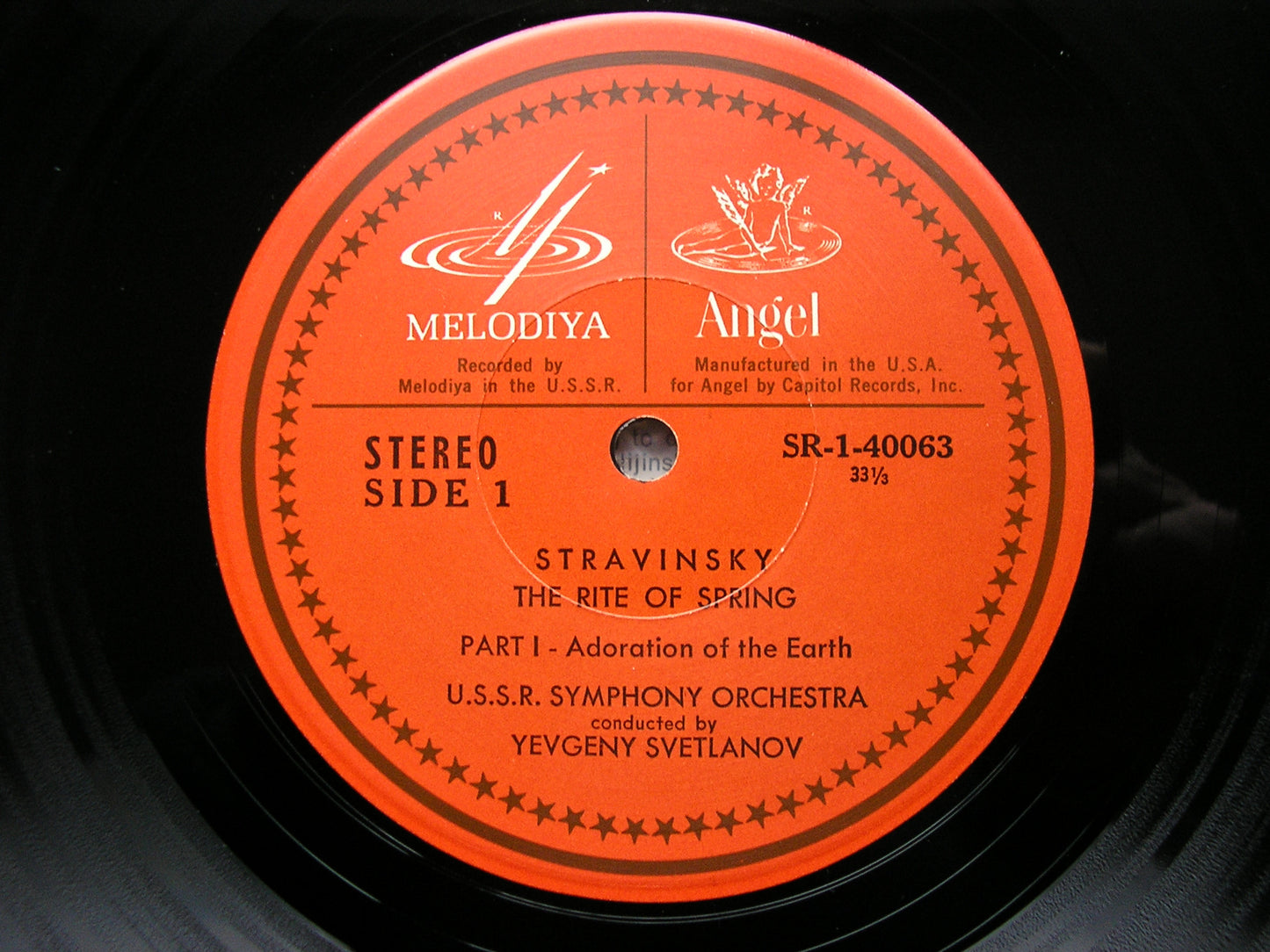 STRAVINSKY: THE RITE OF SPRING  SVETLANOV / USSR SYMPHONY ORCHESTRA   SR 40063