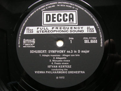 SCHUBERT: THE SYMPHONIES / THREE OVERTURES   KERTESZ / VIENNA PHILHARMONIC   5 LP SET