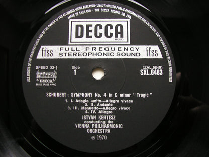 SCHUBERT: THE SYMPHONIES / THREE OVERTURES   KERTESZ / VIENNA PHILHARMONIC   5 LP SET