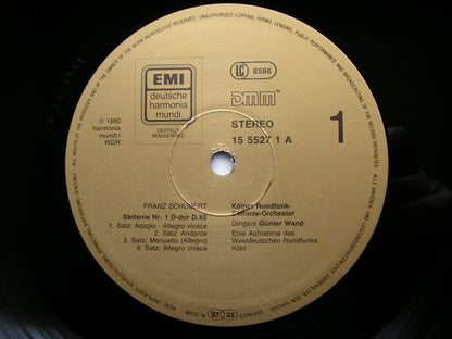 SCHUBERT: THE SYMPHONIES / ROSAMUNDE Extracts   GUNTER WAND / COLOGNE RADIO SYMPHONY   EX 15 55273