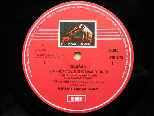 DVORAK: SYMPHONY No. 8 / SLAVONIC DANCE     KARAJAN / BERLIN PHILHARMONIC   ASD 3775