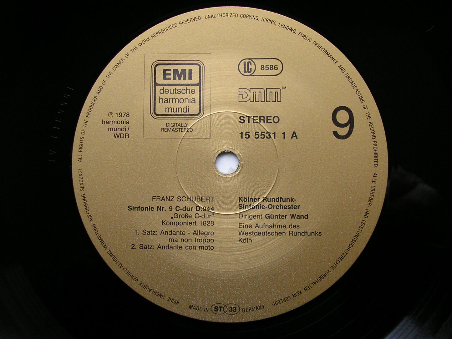 SCHUBERT: THE SYMPHONIES / ROSAMUNDE Extracts   GUNTER WAND / COLOGNE RADIO SYMPHONY   EX 15 55273