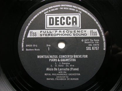 CONCERTOS FROM SPAIN BY MONTSALVAGE & SURINACH   LARROCHA / BURGOS / ROYAL PHILHARMONIC   SXL 6757