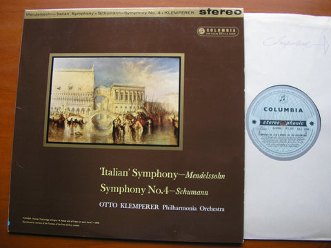 MENDELSSOHN: SYPHONY No. 4 / SCHUMANN: SYMPHONY No. 4     KLEMPERER / PHILHARMONIA ORCHESTRA    SAX 2398