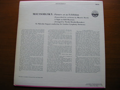 MOUSSORGSKY: PICTURES AT AN EXHIBITION / NIGHT ON BARE MOUNTAIN   SARGENT / LONDON SYMPHONY   SDBR 3053