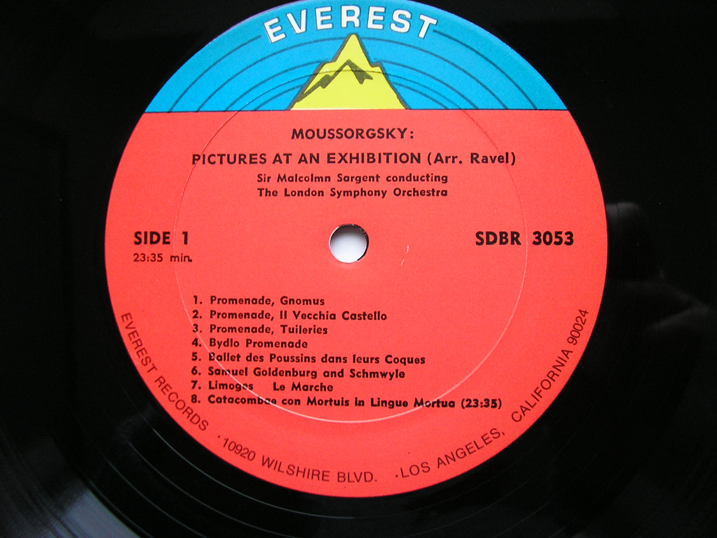 MOUSSORGSKY: PICTURES AT AN EXHIBITION / NIGHT ON BARE MOUNTAIN   SARGENT / LONDON SYMPHONY   SDBR 3053