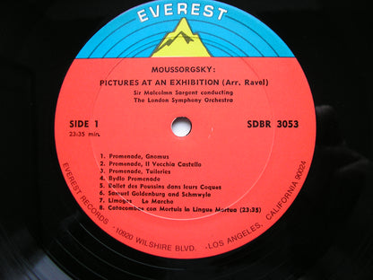 MOUSSORGSKY: PICTURES AT AN EXHIBITION / NIGHT ON BARE MOUNTAIN   SARGENT / LONDON SYMPHONY   SDBR 3053