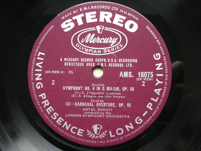 DVORAK: SYMPHONY No. 8 in G (formerly No. 4) / CARNAVAL OVERTURE    DORATI / LONDON SYMPHONY   AMS 16075