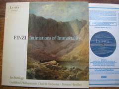 FINZI: INTIMATIONS OF IMMORTALITY   PARTRIDGE / GUILDFORD PHILHARMONIC / HANDLEY   SRCS 75