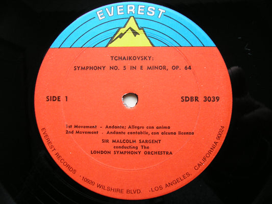 TCHAIKOVSKY: SYMPHONY No. 5    SARGENT / LONDON SYMPHONY   SDBR 3039
