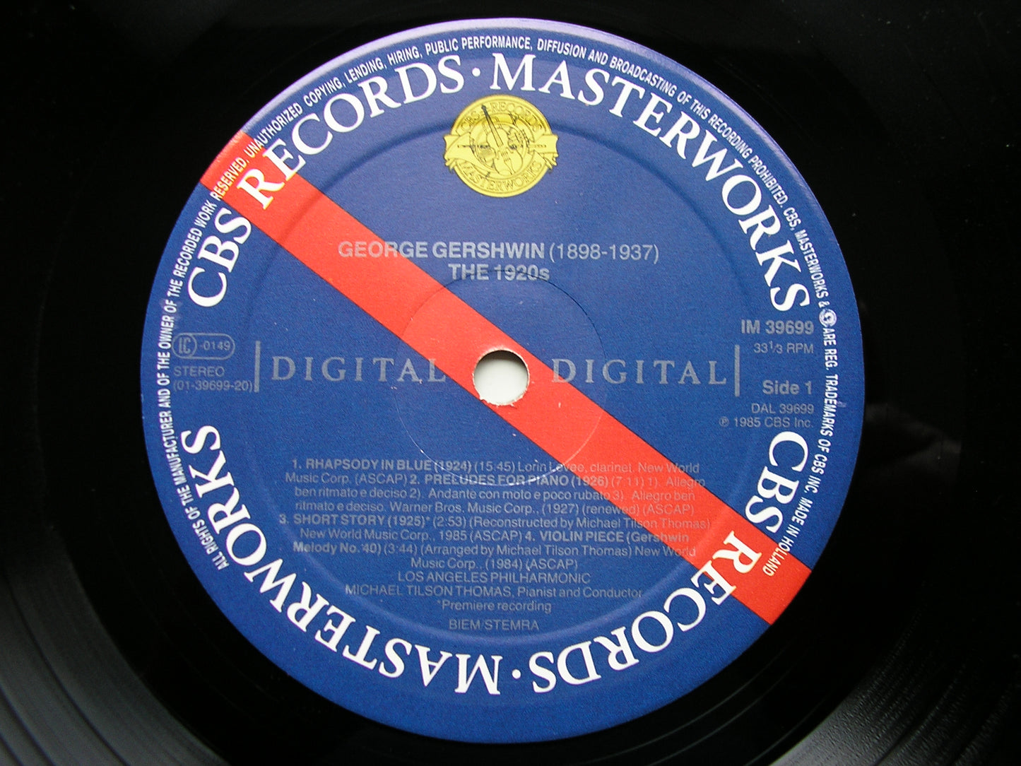 GERSHWIN: RHAPSODY IN BLUE / SECOND RHAPSODY / PRELUDES   TILSON THOMAS / LAPO   IM 39699