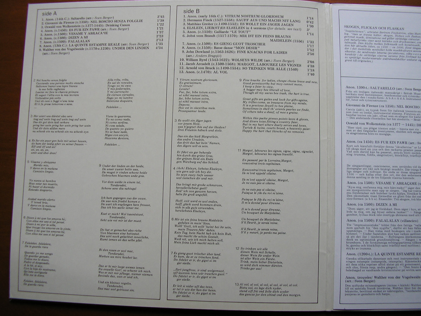 WOODS, WOMEN & WINE: Vocal & Instrumental Music of Medieval & Renaissance Europe   JOCULATORES UPSALIENSES   BIS 120