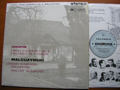 CHOPIN: PIANO CONCERTO No. 2 / FANTAISIE      MALCUZYNSKI / LONDON SYMPHONY / SUSSKIND      SAX 2344