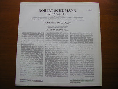 SCHUMANN: CARNAVAL Op. 9 / FANTASIA Op. 17      CLAUDIO ARRAU     SAL 3630