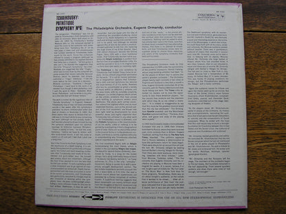 TCHAIKOVSKY: SYMPHONY No. 6 'Pathetique'   EUGENE ORMANDY / PHILADELPHIA   MS 6160