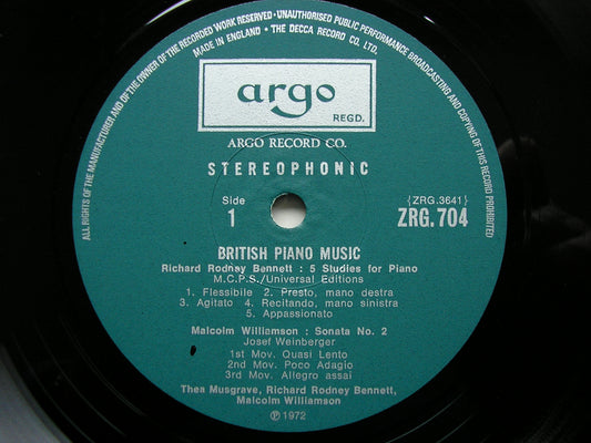 BENNETT: FIVE STUDIES / CAPRICCIO / MUSGRAVE: EXCURSIONS   ZRG 704