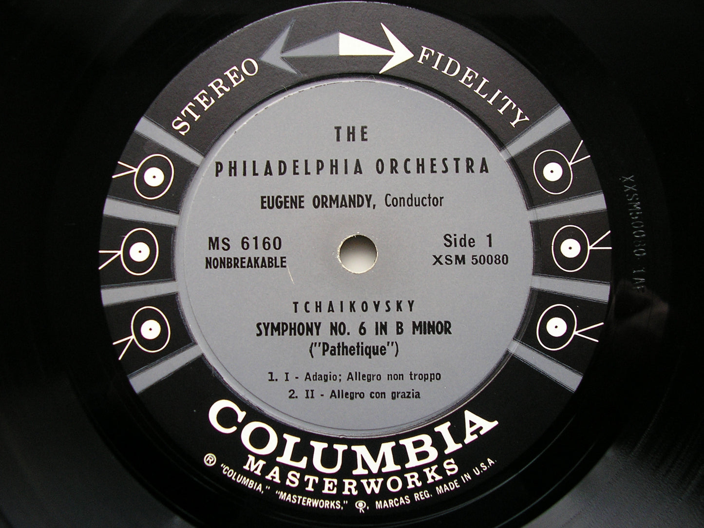 TCHAIKOVSKY: SYMPHONY No. 6 'Pathetique'   EUGENE ORMANDY / PHILADELPHIA   MS 6160