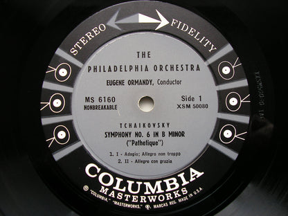 TCHAIKOVSKY: SYMPHONY No. 6 'Pathetique'   EUGENE ORMANDY / PHILADELPHIA   MS 6160