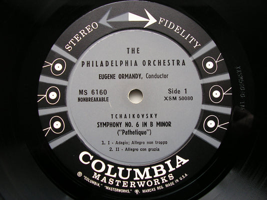 TCHAIKOVSKY: SYMPHONY No. 6 'Pathetique'   EUGENE ORMANDY / PHILADELPHIA   MS 6160