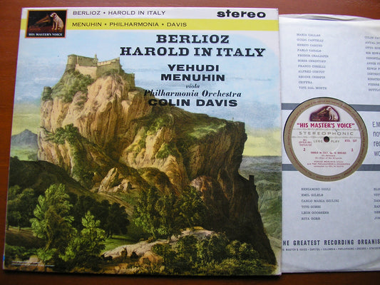 BERLIOZ: HAROLD IN ITALY   MENUHIN / PHILHARMONIA / DAVIS     ASD 537