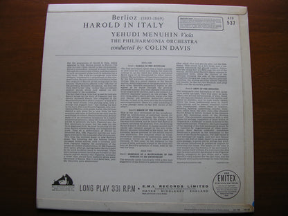 BERLIOZ: HAROLD IN ITALY   MENUHIN / PHILHARMONIA / DAVIS     ASD 537