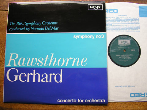 GERHARD: CONCERTO FOR ORCHESTRA / RAWSTHORNE: SYMPHONY No. 3   DEL MAR / BBC SYMPHONY   ZRG 553