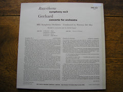 GERHARD: CONCERTO FOR ORCHESTRA / RAWSTHORNE: SYMPHONY No. 3   DEL MAR / BBC SYMPHONY   ZRG 553