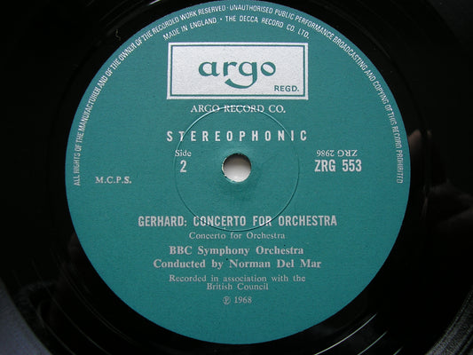 GERHARD: CONCERTO FOR ORCHESTRA / RAWSTHORNE: SYMPHONY No. 3   DEL MAR / BBC SYMPHONY   ZRG 553
