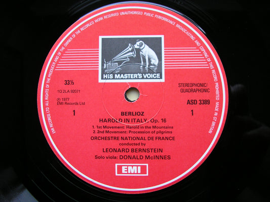 BERLIOZ: HAROLD IN ITALY   McINNES / FRENCH NATIONAL ORCHESTRA / LEONARD BERNSTEIN   ASD 3389