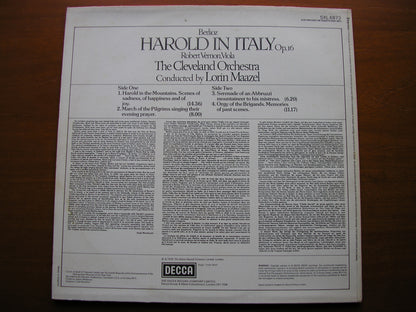 BERLIOZ: HAROLD IN ITALY   VERNON / CLEVELAND ORCHESTRA / MAAZEL   SXL 6873