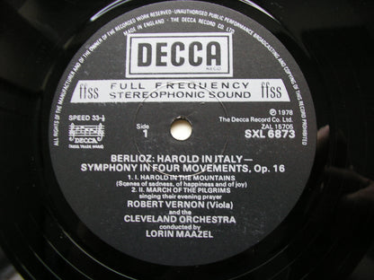 BERLIOZ: HAROLD IN ITALY   VERNON / CLEVELAND ORCHESTRA / MAAZEL   SXL 6873