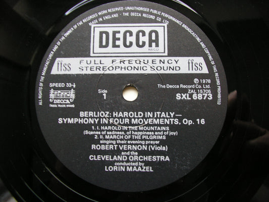 BERLIOZ: HAROLD IN ITALY   VERNON / CLEVELAND ORCHESTRA / MAAZEL   SXL 6873