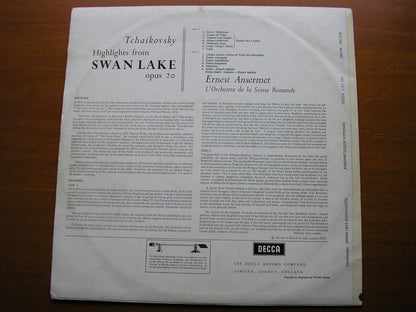TCHAIKOVSKY: SWAN LAKE highlights    ANSERMET / SUISSE ROMANDE    SXL 2153