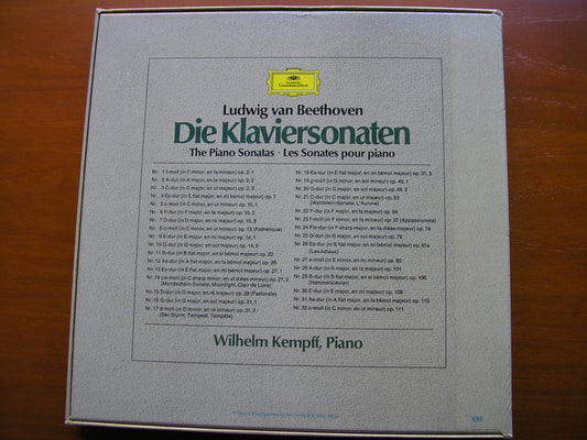 BEETHOVEN: THE COMPLETE PIANO SONATAS    WILHELM KEMPFF   10 LP BOX SET    2740 228
