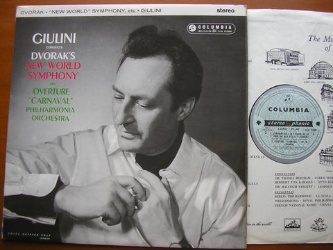 DVORAK: SYMPHONY No. 9 'New World'  / OVERTURE 'Carnaval'     GIULINI / PHILHARMONIA ORCHESTRA    SAX 2405