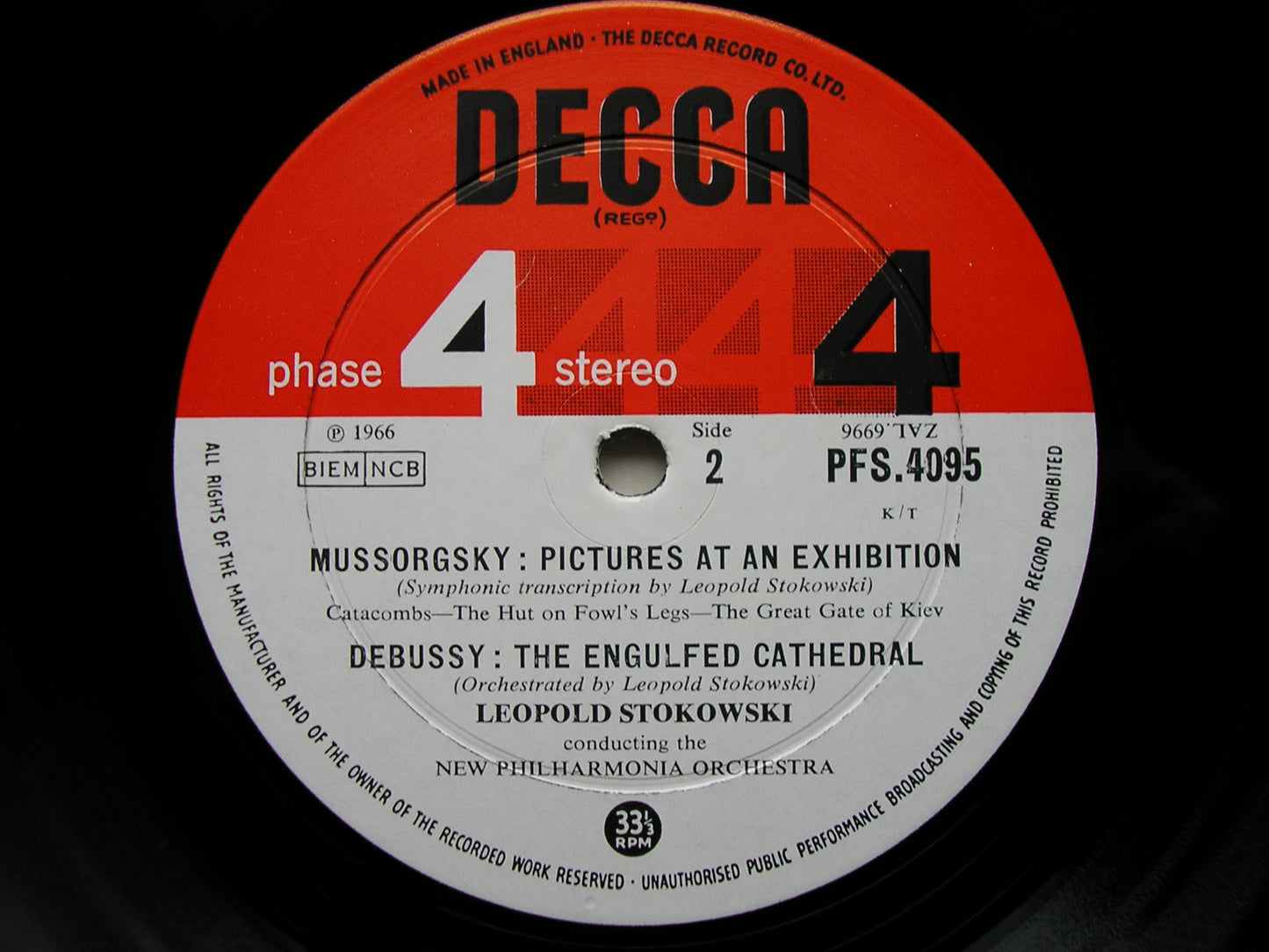 MUSSORGSKY: PICTURES AT AN EXHIBITION   STOKOWSKI /NEW PHILHARMONIA    PFS 4095