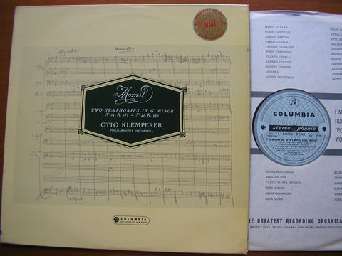 MOZART: SYMPHONIES Nos. 25 & 40      KLEMPERER / PHILHARMONIA      SAX 2278