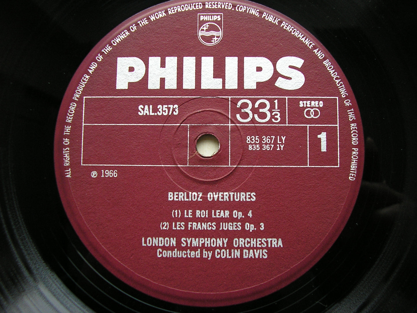 BERLIOZ: OVERTURES    COLIN DAVIS / LONDON SYMPHONY   SAL 3573