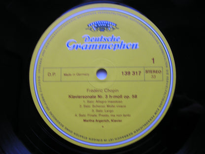 CHOPIN: PIANO SONATA No. 3 / POLONAISES Nos. 6 & 7 / 3 MAZURKAS Op. 59      MARTHA ARGERICH    139 317